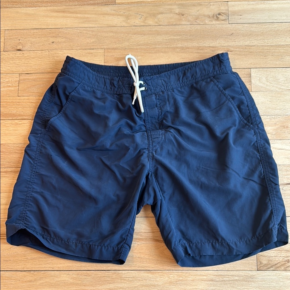 Uniqlo Navy Blue Swim Trunks Quick-Drying Elastic Waist